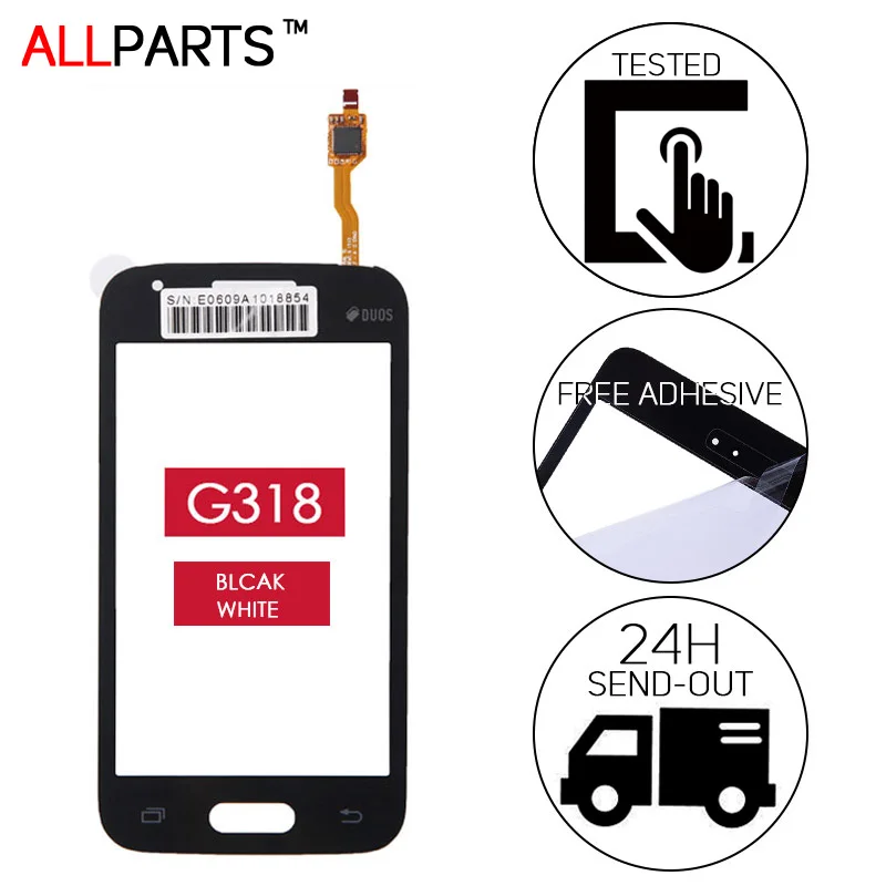Испытано 4.0 дюймов Черный белый Сенсорный Экран Для SAMSUNG Galaxy Trend 2 Lite G318 G318h Touch Digitizer