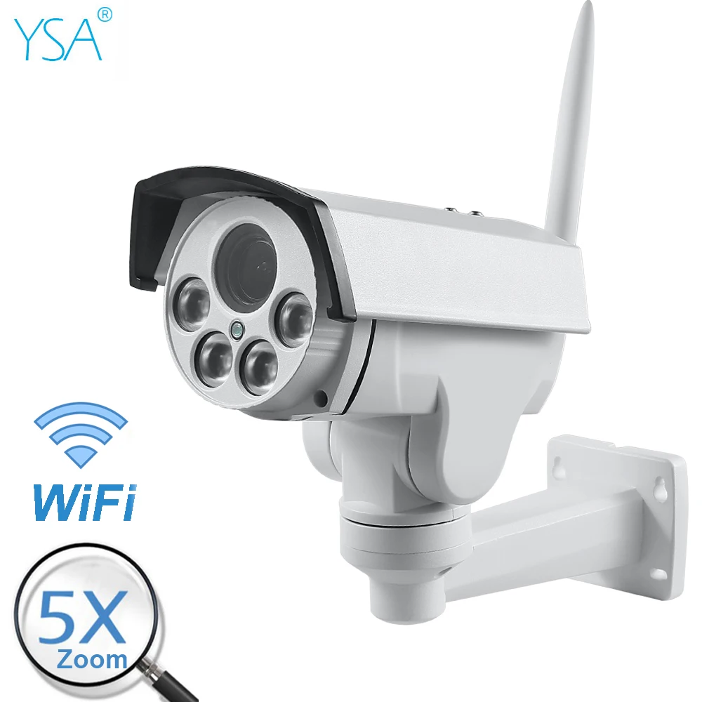 

1080P HD Bullet Wifi PTZ IP Camera 5X Optical Zoom 2MP Wireless Wi-Fi CCTV Security Camera Outdoor 50M Night Vision Surveillance
