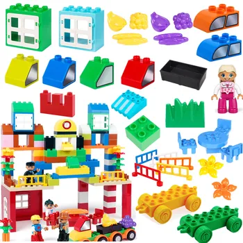 

Diy big house Family Building Blocks Parts Accessories Christmas educational Toys For Children