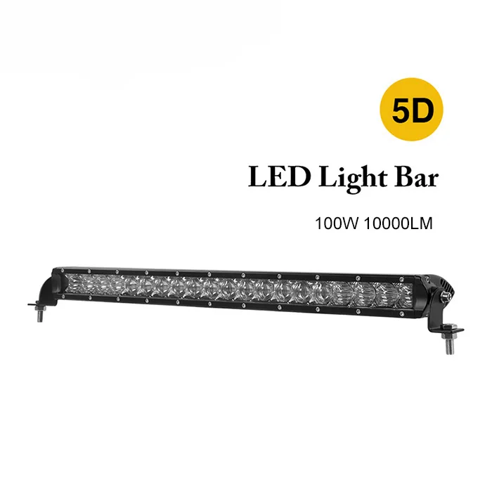 22 26 32 41 51 inch Single Row 5D Offroad Led Light Bar 100W 120W 150W 200W Combo Beam Led Work Light For ATV UAZ 4x4 SUV 4WD - Цвет: 100W light bar