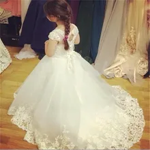 New Pageant Dresses Baby Dresses for Girls First Communion Dresses Lace Appliques Flower Girl Dresses for Weddings Free Shipping