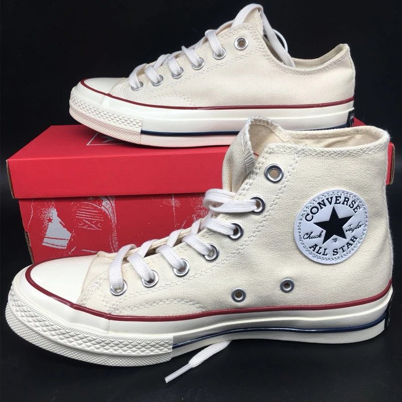 CHUCK 70 оригинальные конверсы 1970S all star обувь бежевые высокие мужские и женские унисекс кроссовки обувь для скейтбординга 162062C