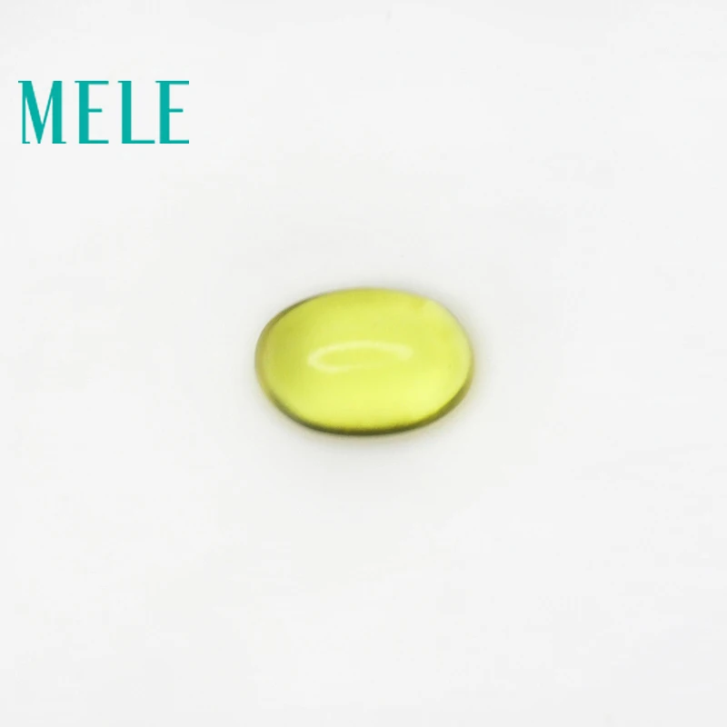 Natural golden yellow prehnite stone 4*6mm oval 0.6ct loose stone DIY matching Designer stone matching for women