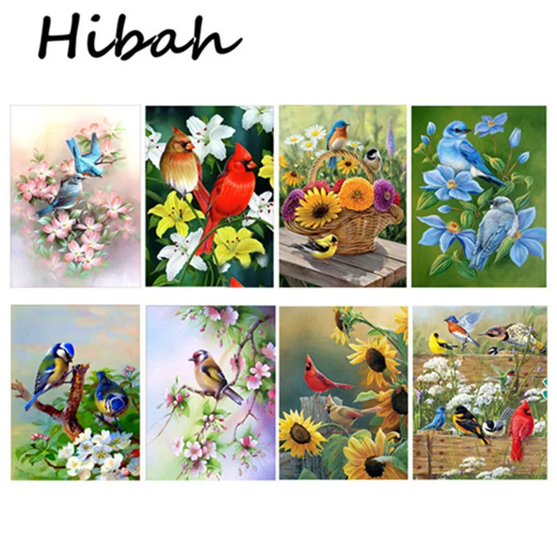 

5D DIY Diamond Painting Animal Parrot Flower Bird Animal Diamond Embroidery Sewing Household Decoration Christmas