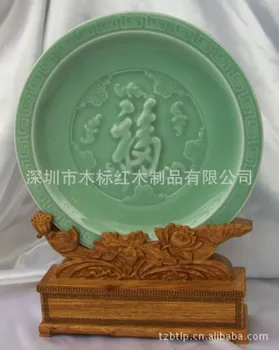 

High-grade mahogany wood carvings base in Shenzhen base circular base crafts ornaments pedestal base