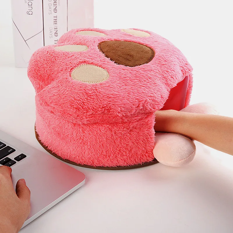 High Quality Home Office Winter Plush USB Heated Mouse Pad Warm