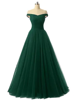 

2019 hot sale formal evening dress green boat neck dance party dress long belt tulle birthday party graduation dress custom