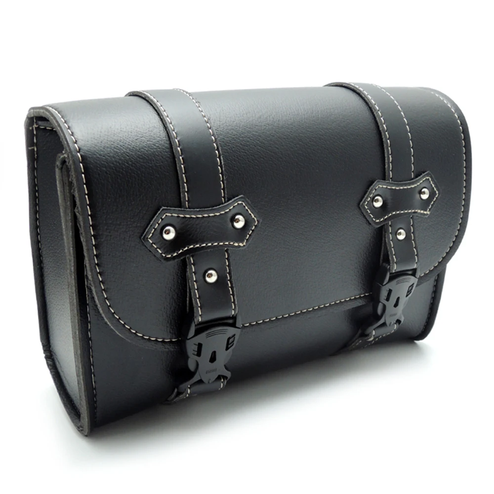 Motorcycle Saddle bag PU Leather Bag Sissy Bar Bags Storage Tool Pouch