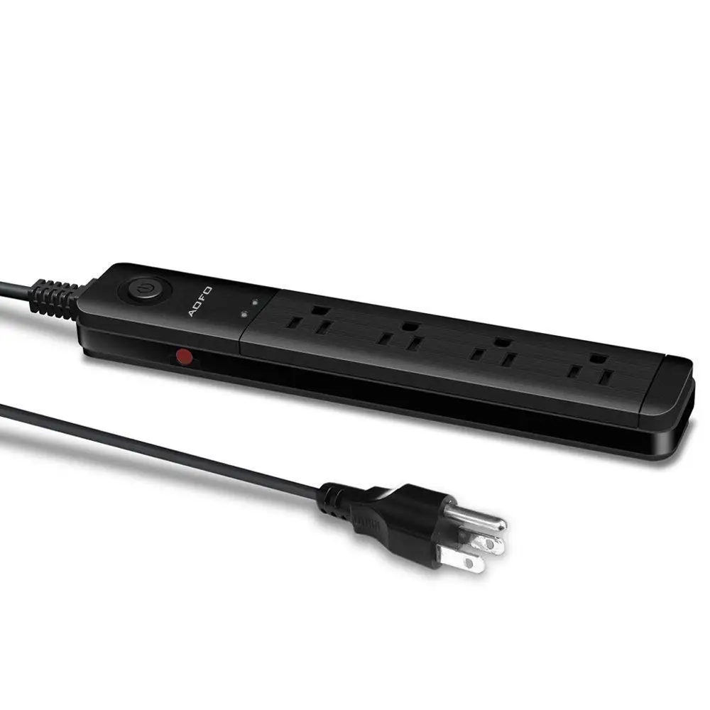 AOFO Power Strip Surge Protector with 4-Outlets,6-Foot Long Power Cord 1875W/15A 790 Joules(with Child-Proof Safety Valve) AOFO Power Strip Surge Protector with 4-Outlets,6-Foot Long Power Cord 1875W/15A 790 Joules(with Child-Proof Safety Valve)
