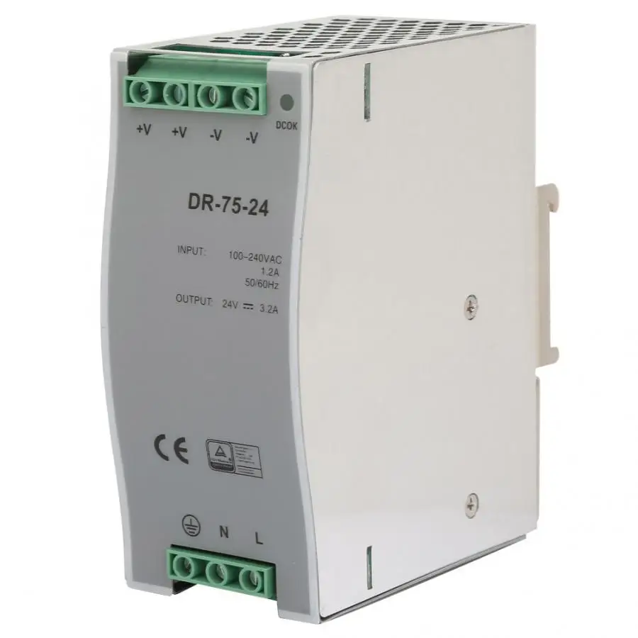 

Adjustable Switching Power Supply Power Supply DR-75-24 75W Single Output 24V Din-Rail Power Supply AC/DC Switching Power