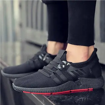 

Running Shoes Hot Sale All Black Shoes Comfortable Men Walking Sneakers Men Breathable Sport Shoes For Outdoor MC-164