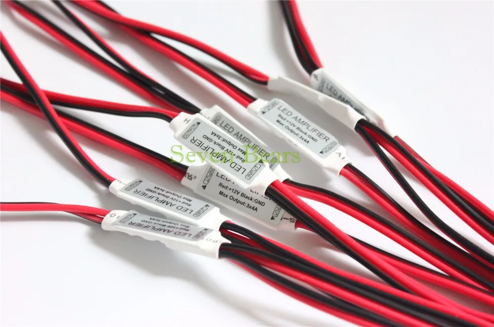 10pcs 20pcs DC12V DC24V 1channel 12A mini led amplifier controller amplificador power accessories used by led strip single color