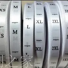 Одежда для детей размер печати этикеток размер чистого бирка, одежда индивидуальные тканые этикетки Размер одежды теги 4000 шт. много