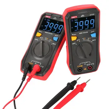 

Mini Digital Multimeter UT123 EBTN Color Screen Display AC/DC Voltage Current Temperature /NCV Tester