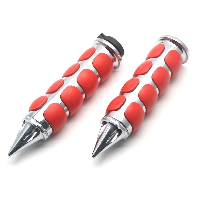 

RED 1" 25mm Gel Rubber Handlebar Hand Grips For Honda Harley Kawasaki Suzuki YAMAHA Chopper Cruiser Customs