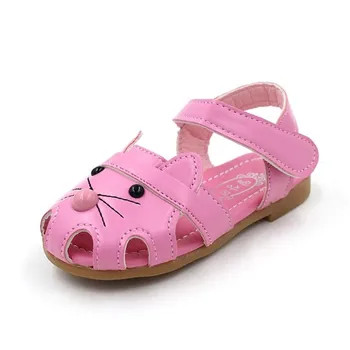 

MHYONS 2018 Summer New Korean Girl Sandals Soft Children Princess Shoes Baby Shoes Fashion Cartoon Cat Sandals Girls Shoes Kid
