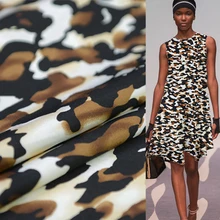 Сексуальный леопардовый чистый шелк с рисунком doupion шелковая ткань 24momme 4" Ширина двора, SDP029