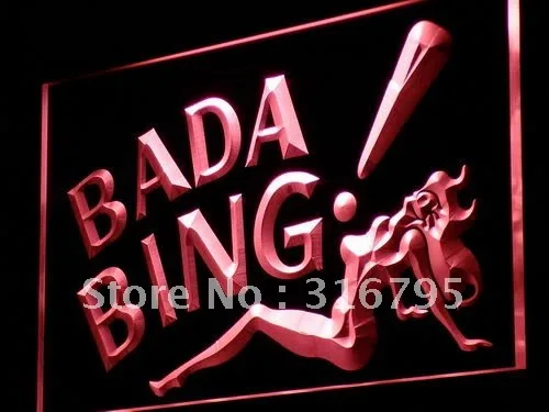 I886 Bada Bing сексуальный Дамский барный светильник для пивного паба вывески вкл/выкл