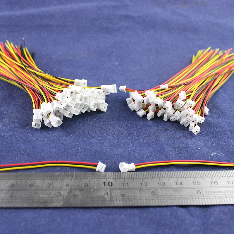 20 комплектов 28AWG провода малый jst1.25 мм разъем кабель мужской+ Женский Для RC батарея/светодиодный/DIY-JST