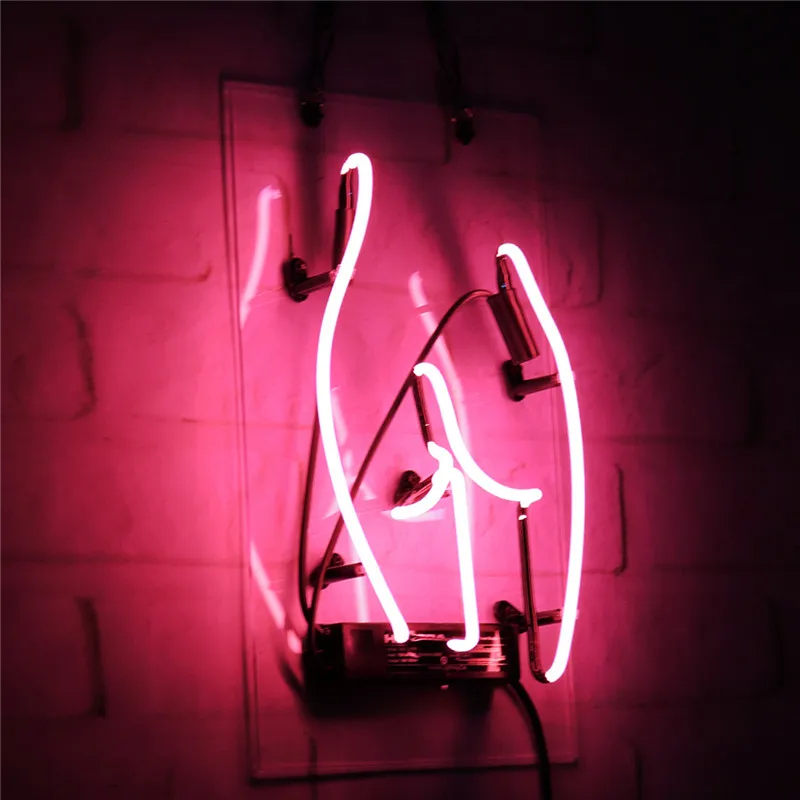 Buy 8" x 14" Girl's Figure Electronic Glass Neon Lamp