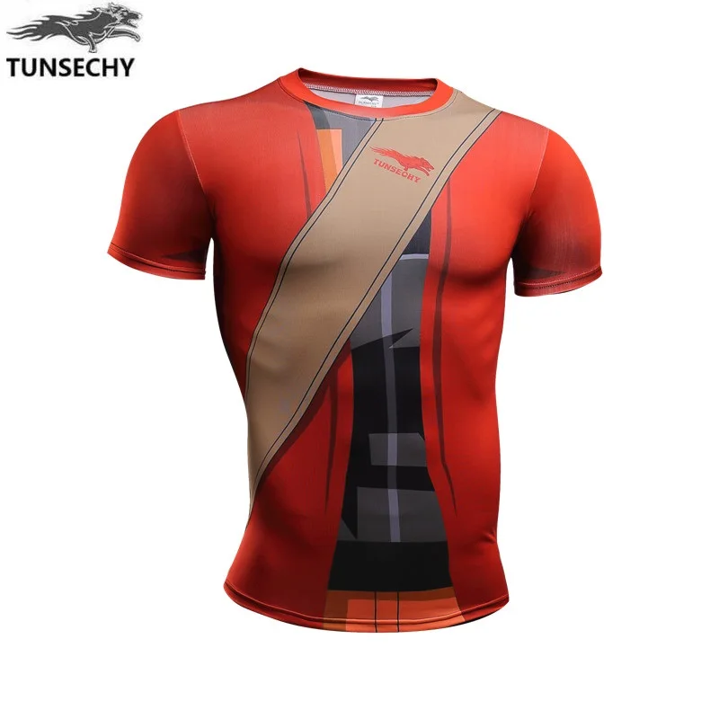 

TUNSECHY Popular anime naruto 3d T-shirt design the fourth hokage man short sleeve T-shirt