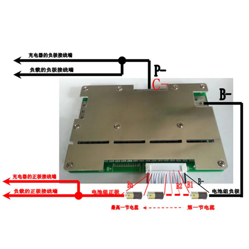 13S 48V 40A 60A 80A 100A 120A Lithium Ion BMS with Balanced Function 13S Li Ion Protection Board for 48V Lithium Battery