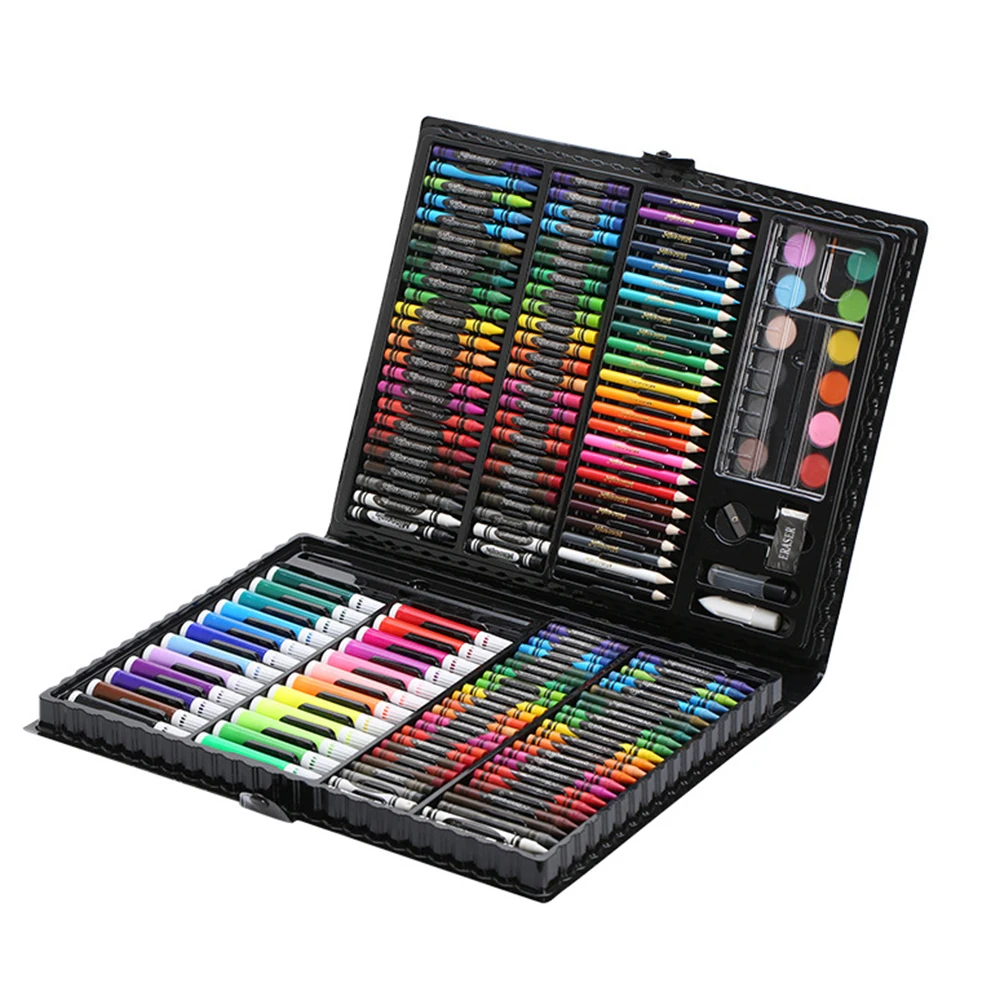 

168pcs Pen Art Set Kids Brush Watercolor Box Pencils Marker Drawing Tools Stationery Kit Supplies Office Gift Painting