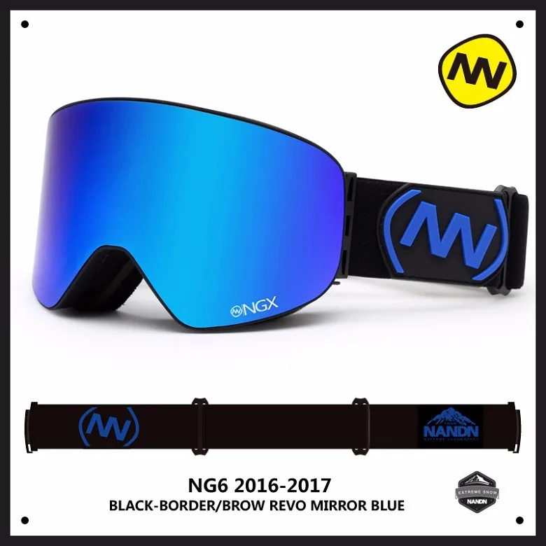 Nandn профессиональные лыжные очки Анти-туман двойные линзы UV400 Для мужчин Лыжный Спорт очки с разметкой маска Сноубординг снег, очки, для езды