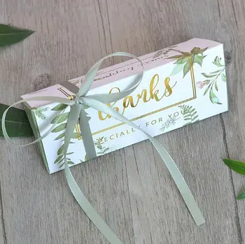 

100 Pcs Creative Leaves Forest Style Wedding Favors Candy Box Giveaways Boxes Party Thanks Gift Box Bomboniera Chocolate Box