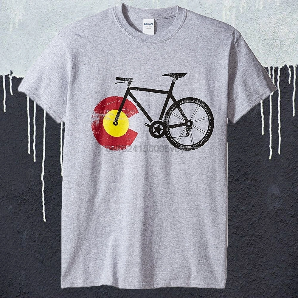 Mens Colorado Mountain Bike Short Sleeve T Shirt Summer Fashion Sports