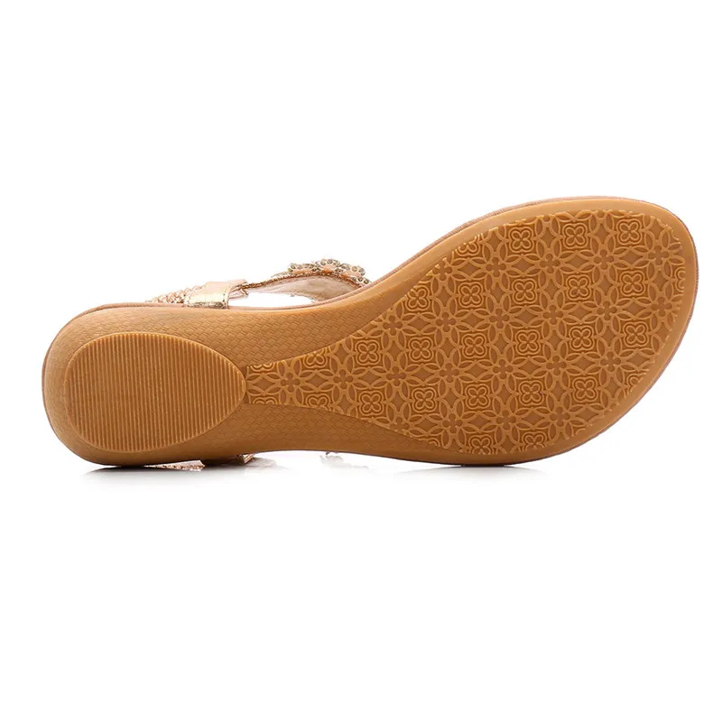 BEYARNESandals/женские летние пляжные сандалии в богемном стиле Повседневная плоская