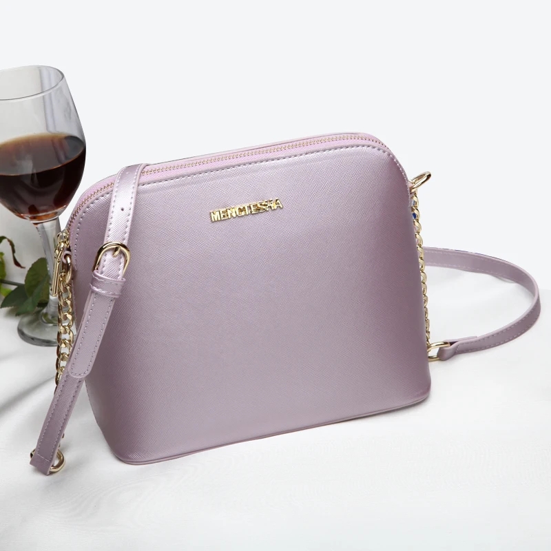 

Small bags 2016 shell bag genuine leather women's handbag cross cowhide shoulder bag messenger bag chain bag