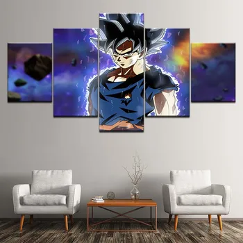 

Wall Art Modular Canvas Pictures 5 Panel Animation Cartoon Dragon Ball Home Decor Paintings Printed Poster Living Room Frame