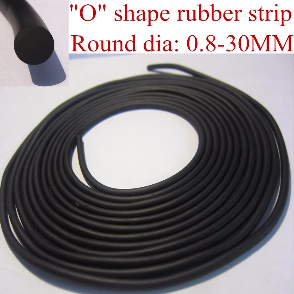 

O shape Nitrile rubber strip 5M solid seal Round dia 0.8 1.0 1.2 1.5 1.8 2.5 3.5-30mm Oil seal not Foaming material