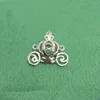 Solid 925 Silver Carriage Locket Cage Pendant Mounting DIY Can Open Sterling Silver Pumpkin Pearl Gem Bead Pendant Charm 2