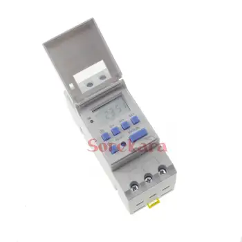 

12VDC 24VDC 110VAC 220VAC 16A DIN RAIL DIGITAL PROGRAMMABLE Timer TIME RELAY Switch 1Min-168Hours
