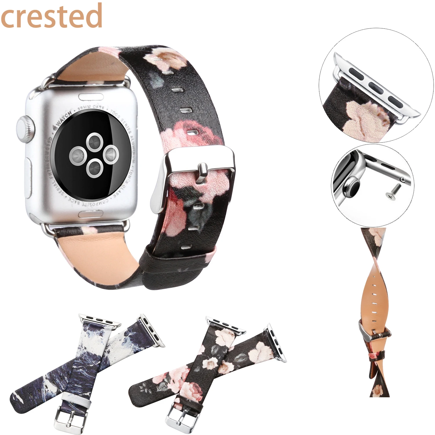 

leather watch strap for apple watch band 42 mm/38 wristwatch male female replacement Bracelet watch band for iwatch 1/2
