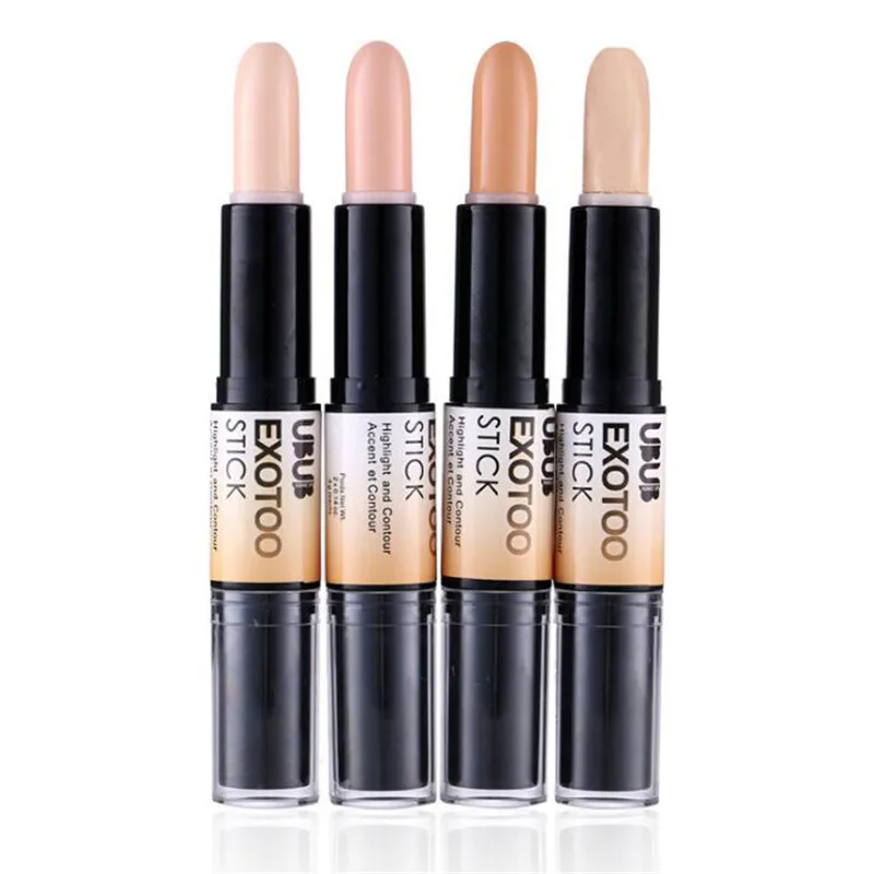 

Face Makeup Creamy Double-ended 2 in1 Contour Stick Contouring Highlighter Foundation 3D Facial Makeup Concealer