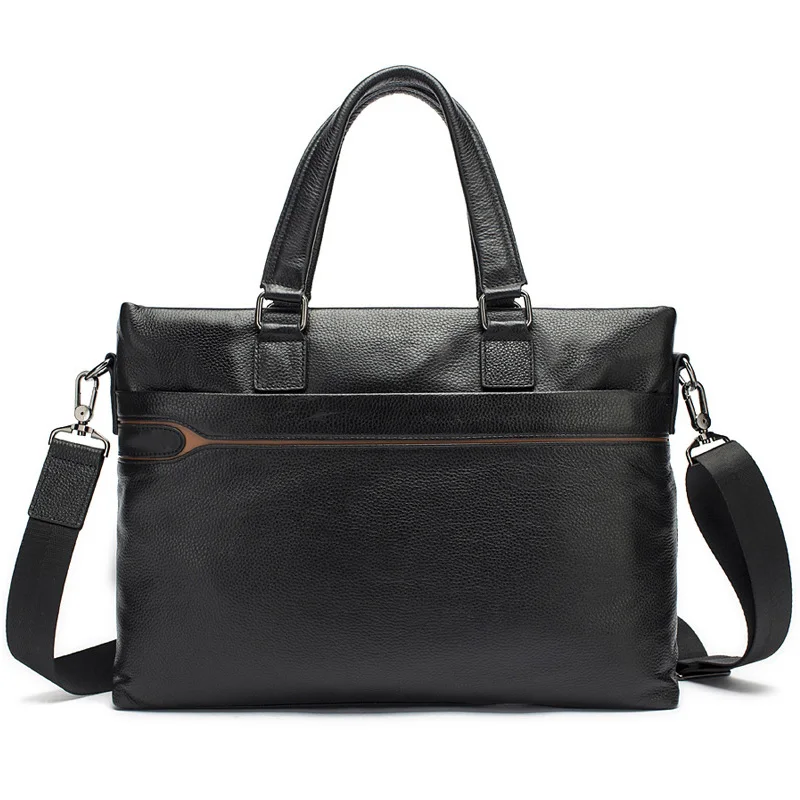 Новинка-европейский и американский мужской портативный портфель, модный тренд, мужская деловая сумка через плечо для компьютера, кожаная мужская сумка