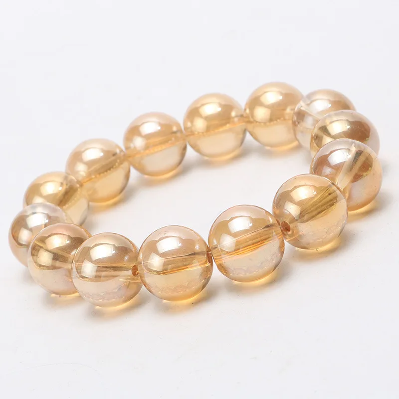

Fashion Women/6/8/10/12/14mm Champagne Moonstone Hand Made Stone Bead Jewelry Accessories for Necklace/Bracelet
