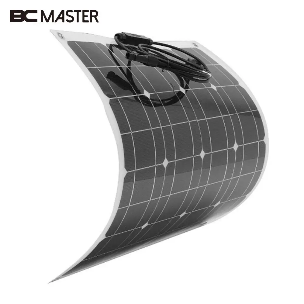 BCMaster высокое качество эффективность 12 в 50 Вт Sunpower мягкие полу гибкие солнечные