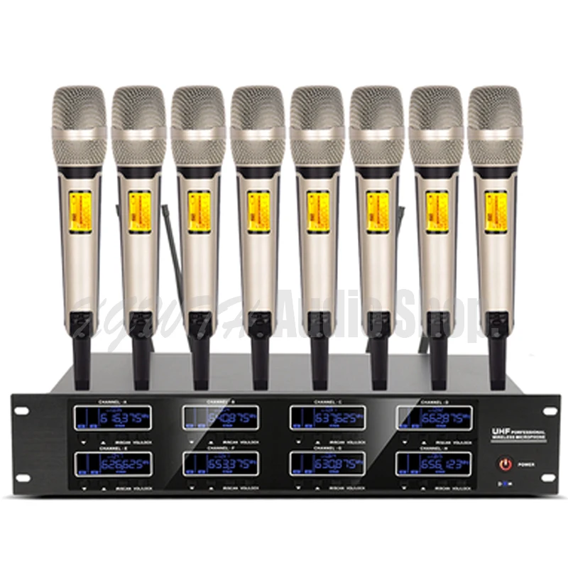 Pro 800 Channel UHF Adjustable Frequency 8 Gold