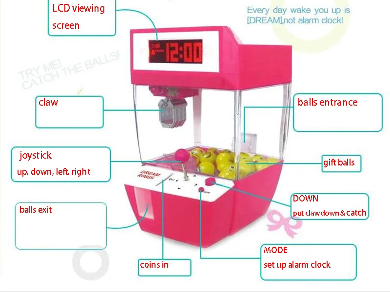 Мини конфетный захват Catcher кран ленивый человек будильник машина забавная игрушка забавная розыгрыш гаджет настольные игры подарки для детей