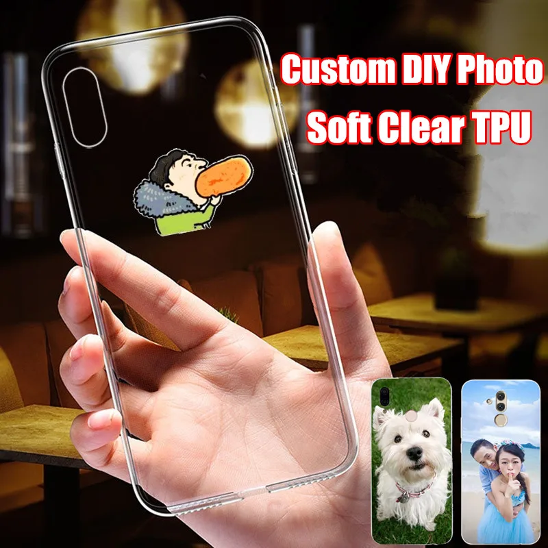 

Custom TPU Phone Case For Huawei P20 P30 Lite Mate 10 20 Pro Case DIY Logo Phone Cover For Huawei Honor 10 9 V10 8X P Smart 2019