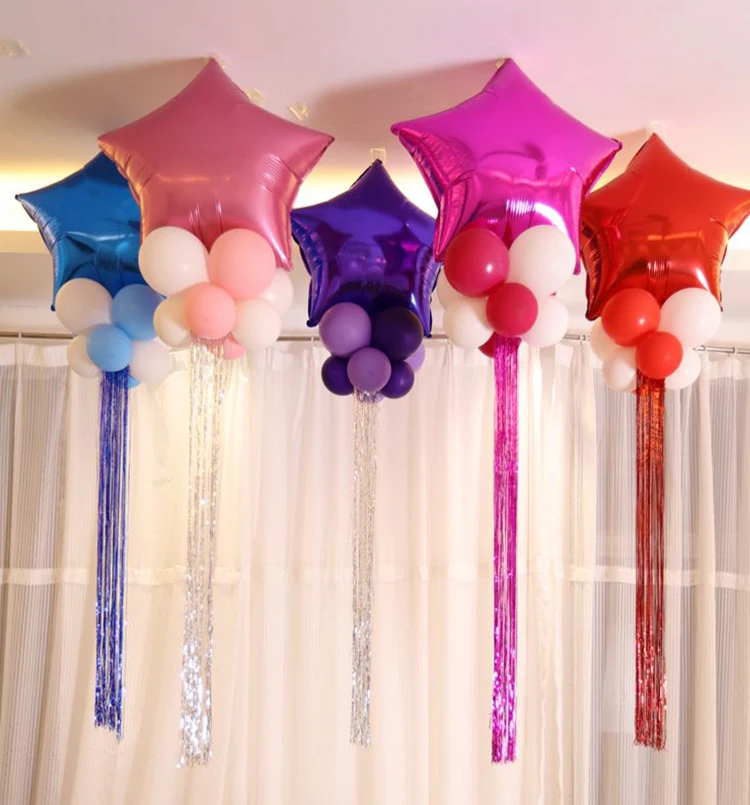 10 шт душ 18 дюймов много цветов Звездные гелиевые фольгированные шары для девочек с днем рождения вечерние принадлежности 1st вечерние украшения воздушный шар