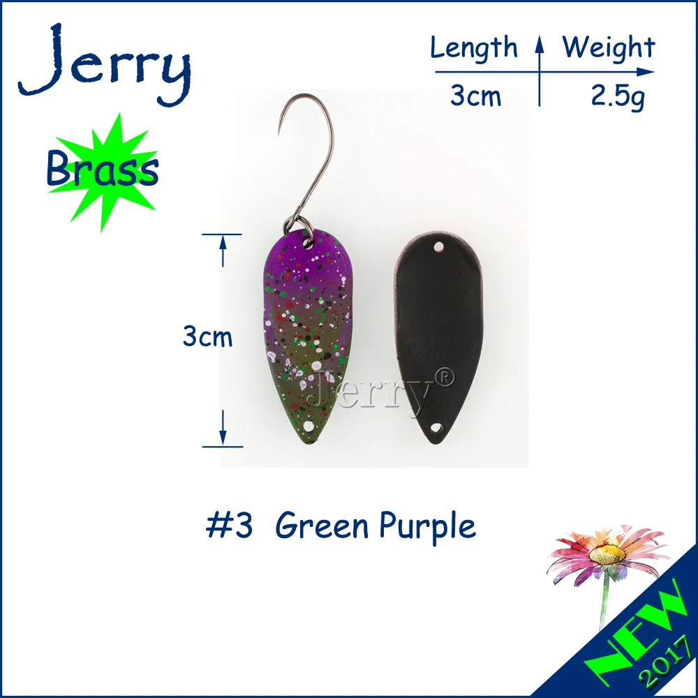 Jerry 1 unid 2,5G 3,5g área y corriente de pesca cucharas japonés calidad lago trucha cuchara señuelos spinner cebo pesca