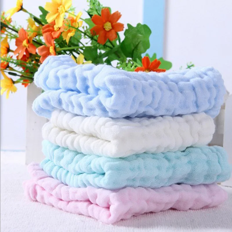 6pcs/lot Soft Comfortable Cute Baby Infant Newborn Kids 6 Layers Gauze Bath Towels Washcloth