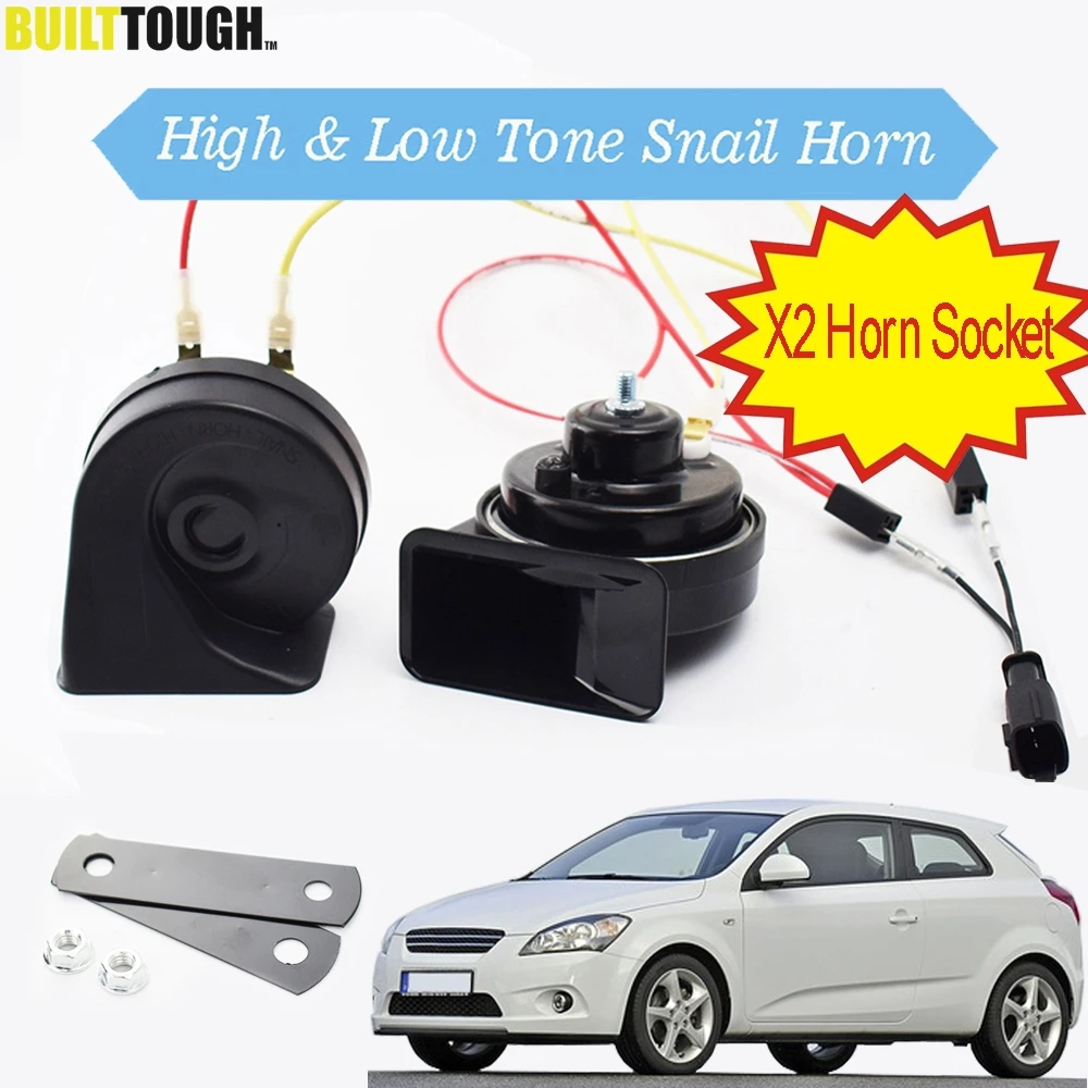 

For Kia Ceed ED 2006 2007 2008 2009 2010 2011 2012 Snail Horn 12V 125db Loud Auto Horns High Low Pitch Waterproof Car Horn