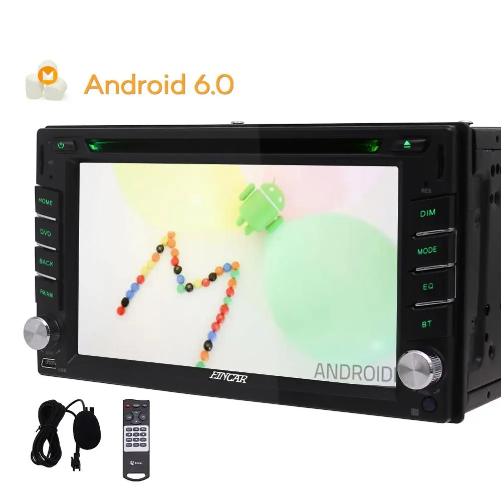Sale 2din Android 6.0 Marshmallow Car Stereo 2 Din In Dash GPS Navigation Radio Receiver Vehicle DVD Player WiFi External Mircrophone 2