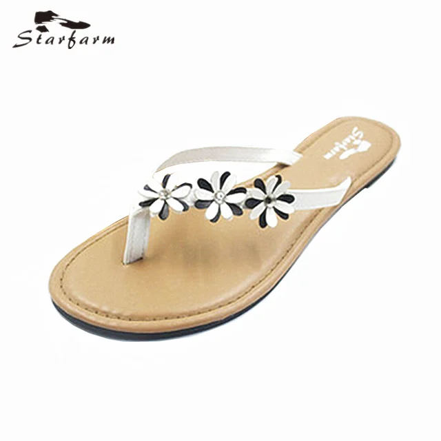 Zapatillas Tpr Negro Verano 2017 Starfarm Flops Mujeres Blanco Zapatos Pisos Correa Mujer Flip Playa WE9IDH2